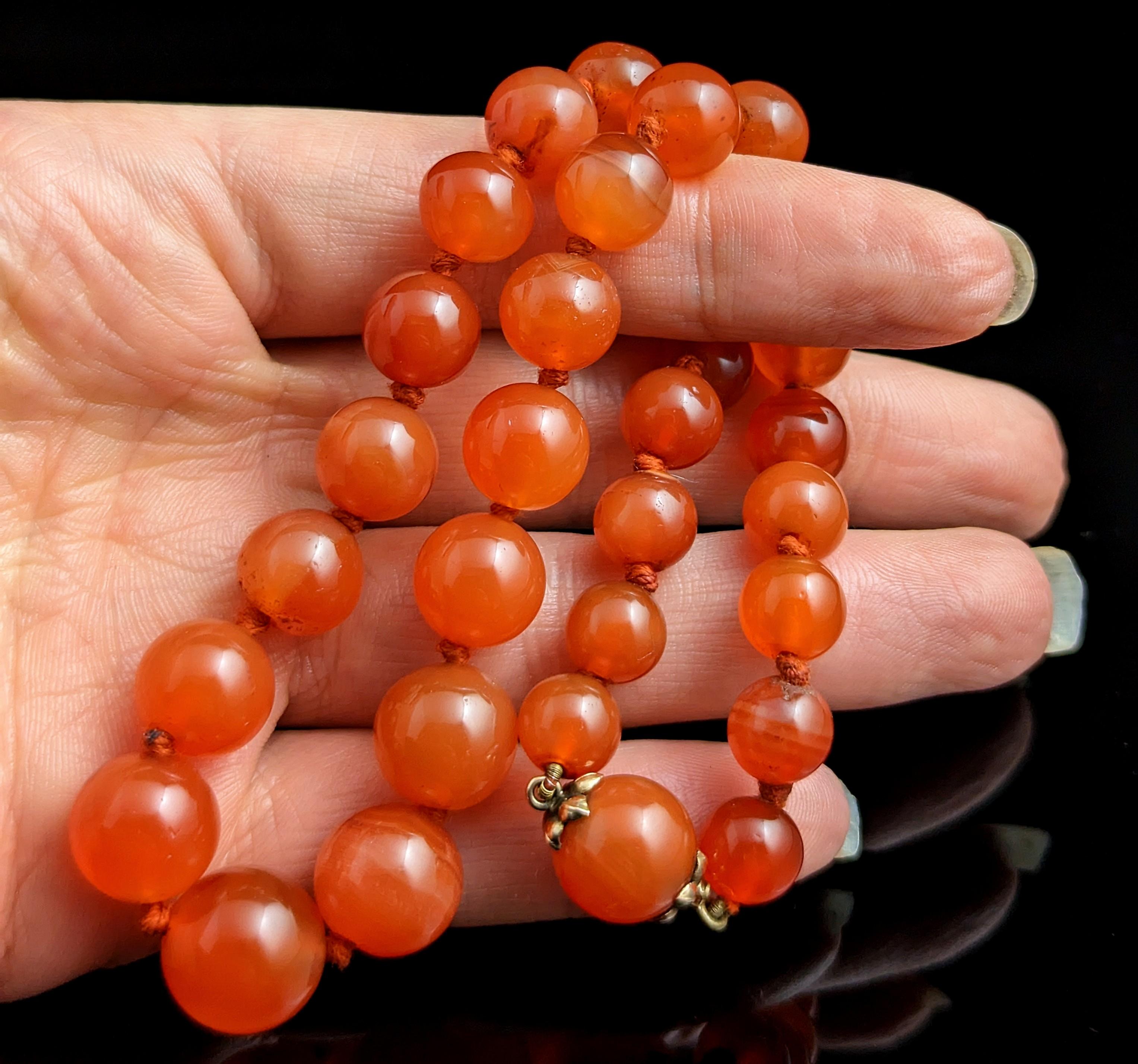 orange bead necklace