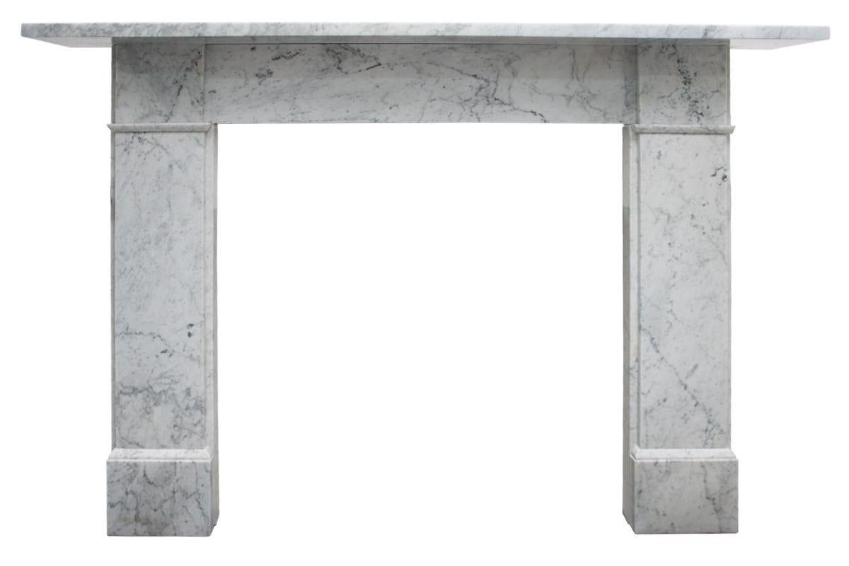 Antique Victorian Carrara Marble Fireplace Surround 3