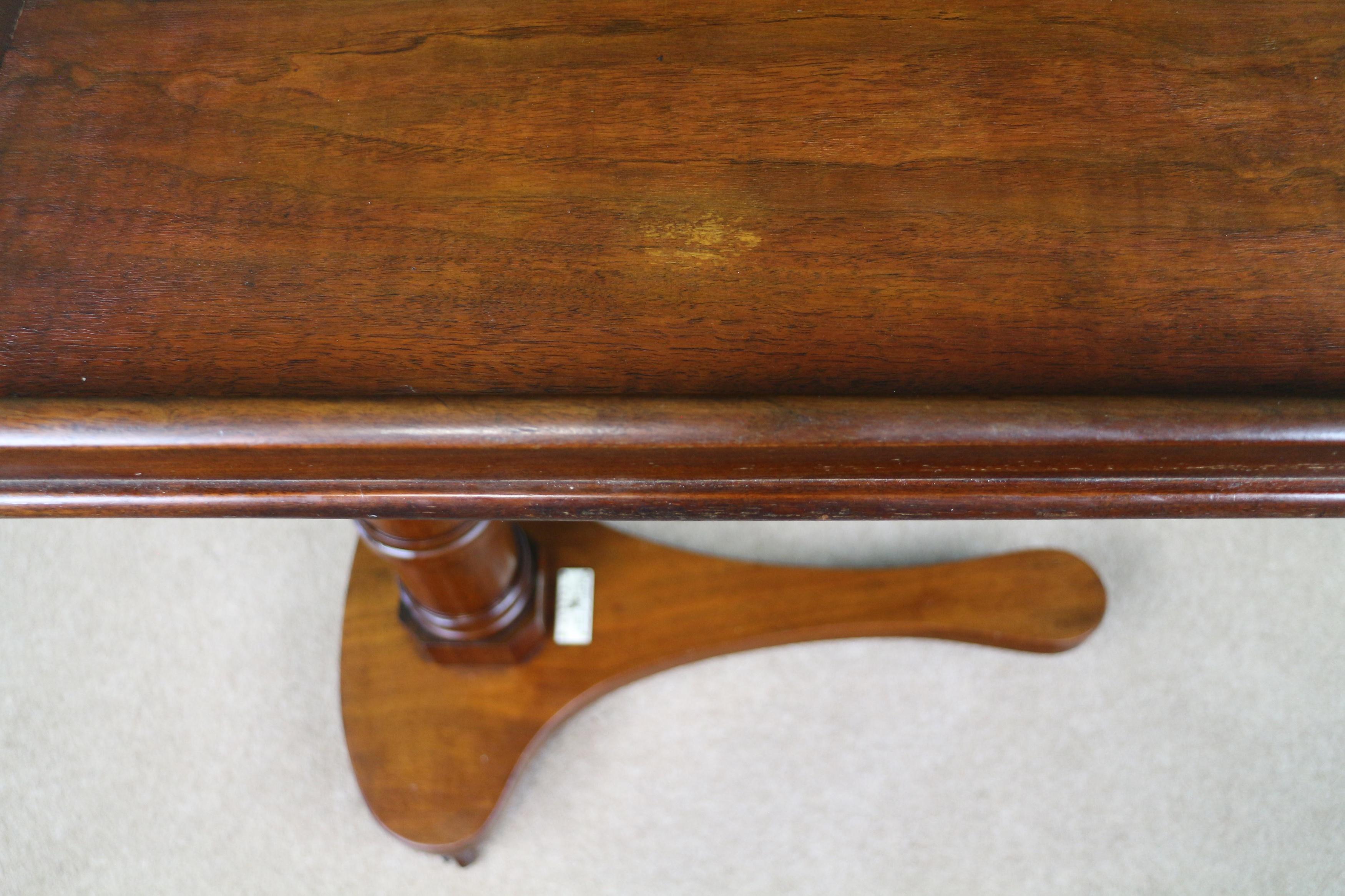 Ancienne table de lecture victorienne en acajou pour lit réglable Carter's Patent London en vente 2