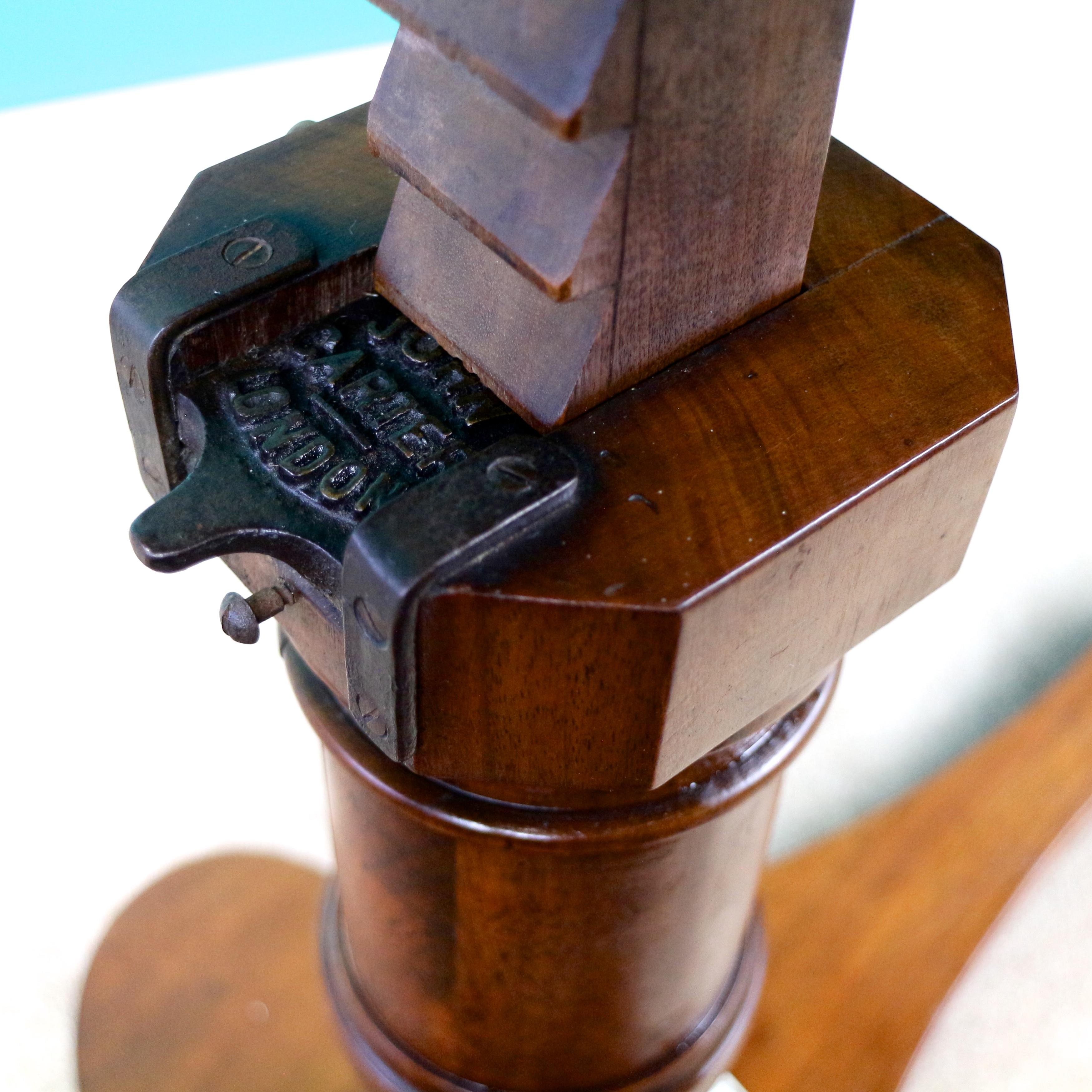 Ancienne table de lecture victorienne en acajou pour lit réglable Carter's Patent London en vente 8