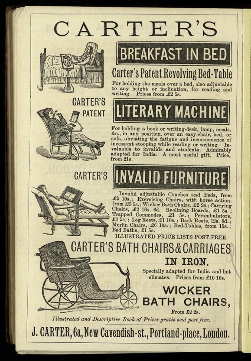 Ancienne table de lecture victorienne en acajou pour lit réglable Carter's Patent London en vente 10