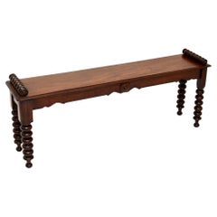 Antique Victorian Carved Bench