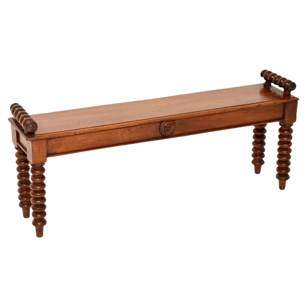 Ancien banc sculpté victorien