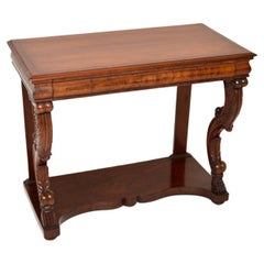 Antique Victorian Carved Console Table