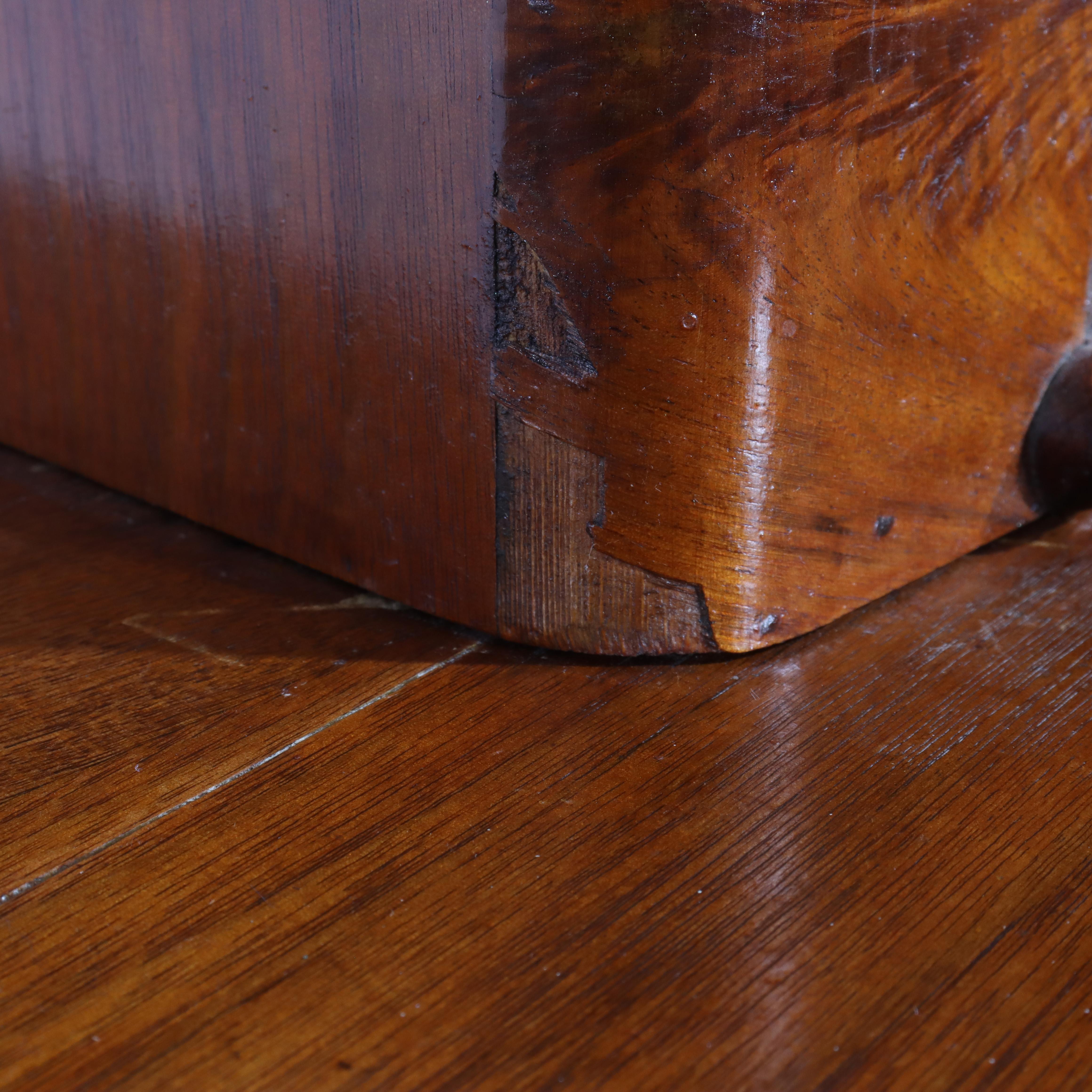 Antike viktorianische geschnitzt Flamme Mahagoni fünf Schublade Brust C1880 im Angebot 5