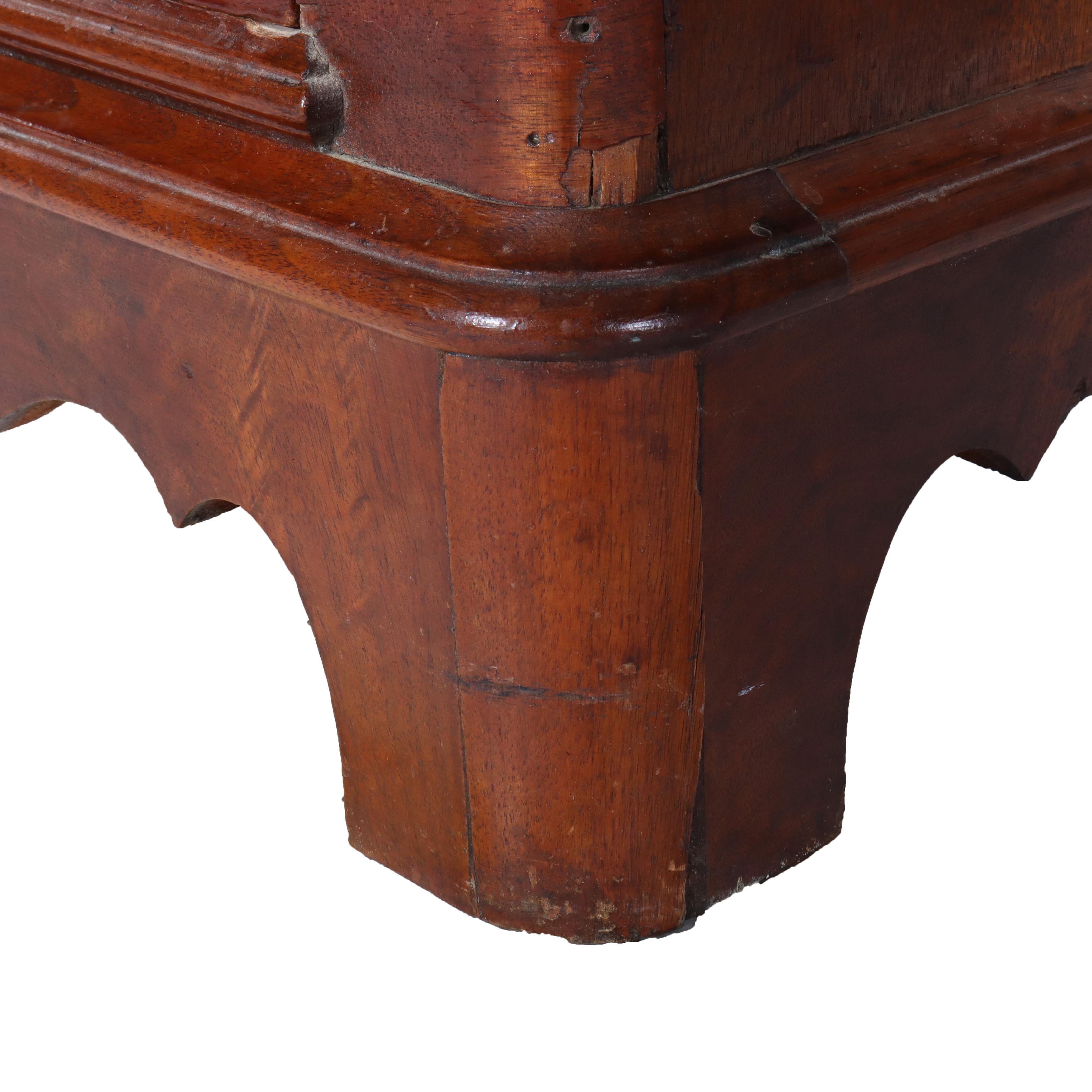 Antike viktorianische geschnitzt Flamme Mahagoni fünf Schublade Brust C1880 im Angebot 7