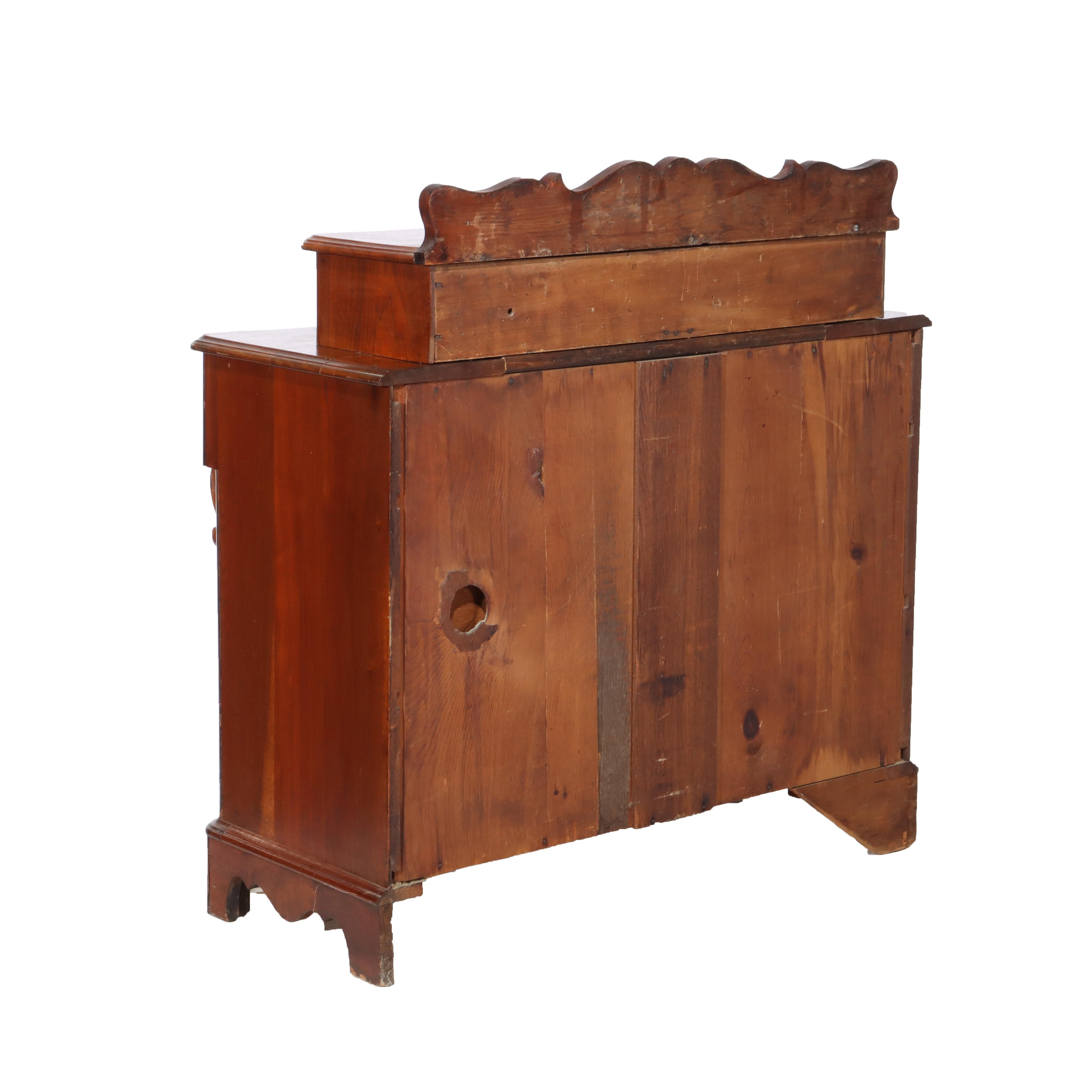 Antike viktorianische geschnitzt Flamme Mahagoni fünf Schublade Brust C1880 im Angebot 9