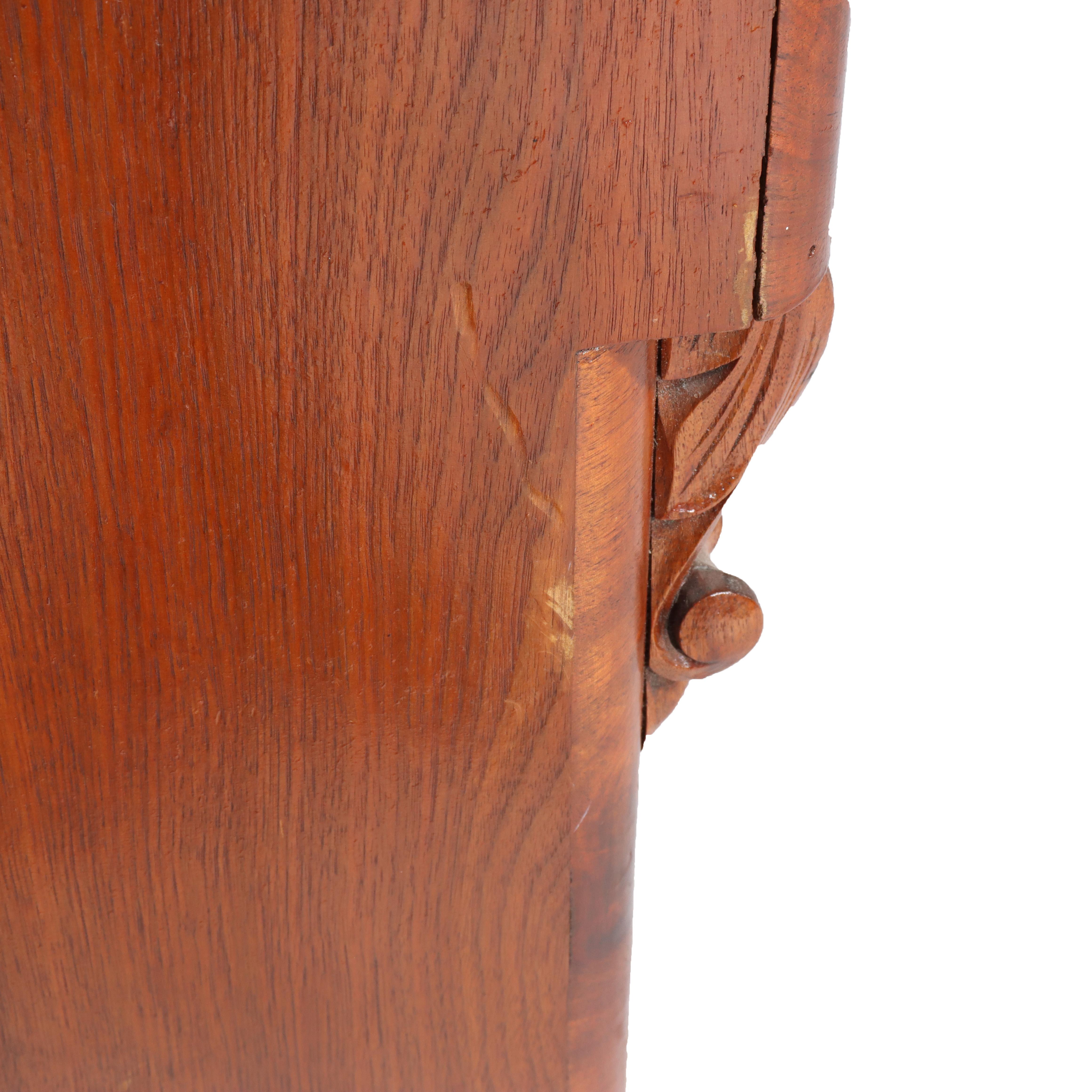 Antike viktorianische geschnitzt Flamme Mahagoni fünf Schublade Brust C1880 im Angebot 13