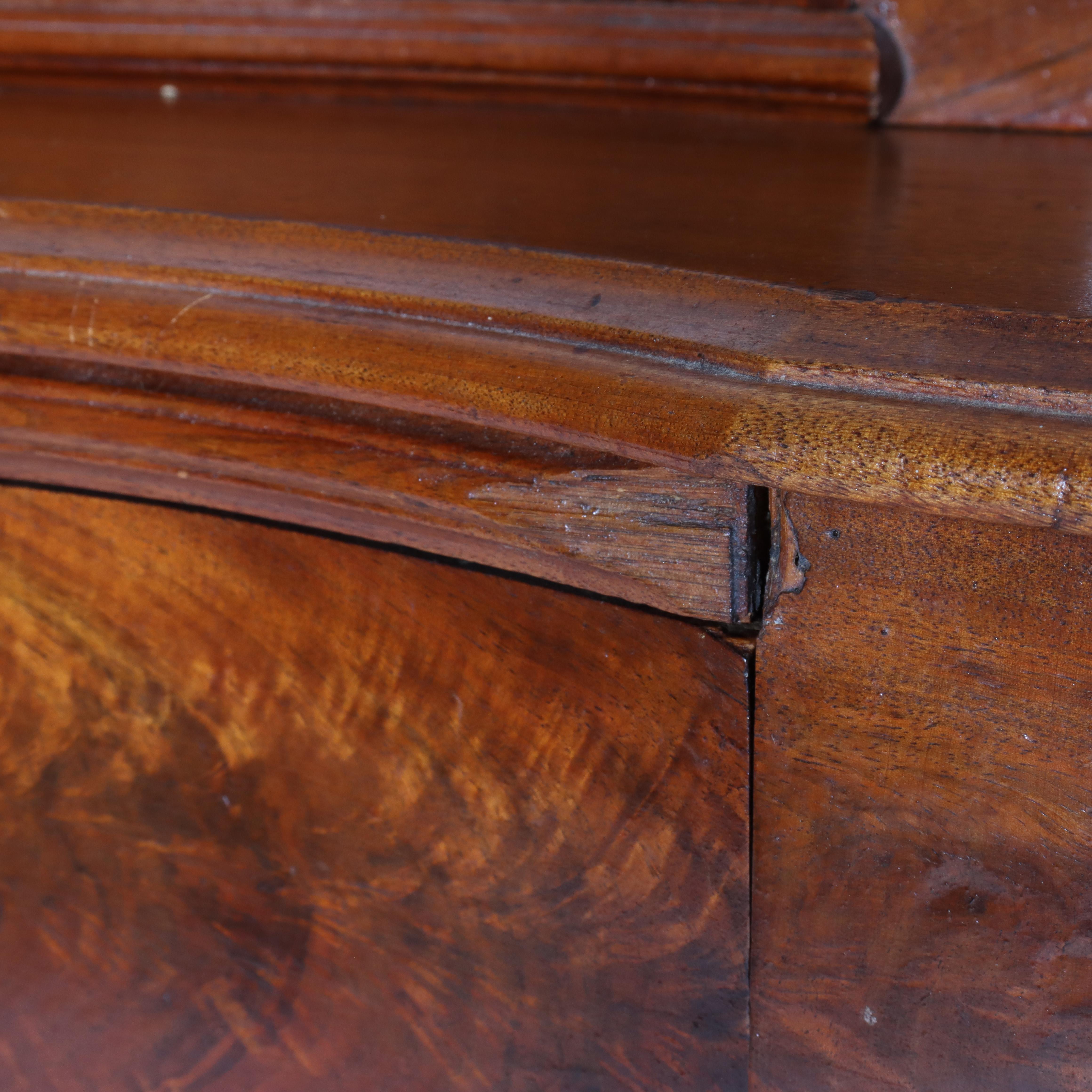 Antike viktorianische geschnitzt Flamme Mahagoni fünf Schublade Brust C1880 im Angebot 2