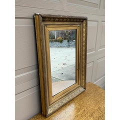 Antique Victorian Carved Gilt Wood Wall Mirror, Late 19th Century
