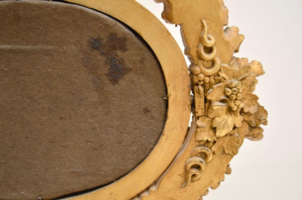 Antique Victorian Carved Giltwood Vanity Mirror For Sale 4
