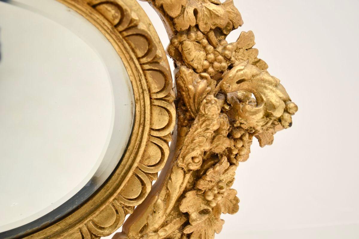 British Antique Victorian Carved Giltwood Vanity Mirror For Sale