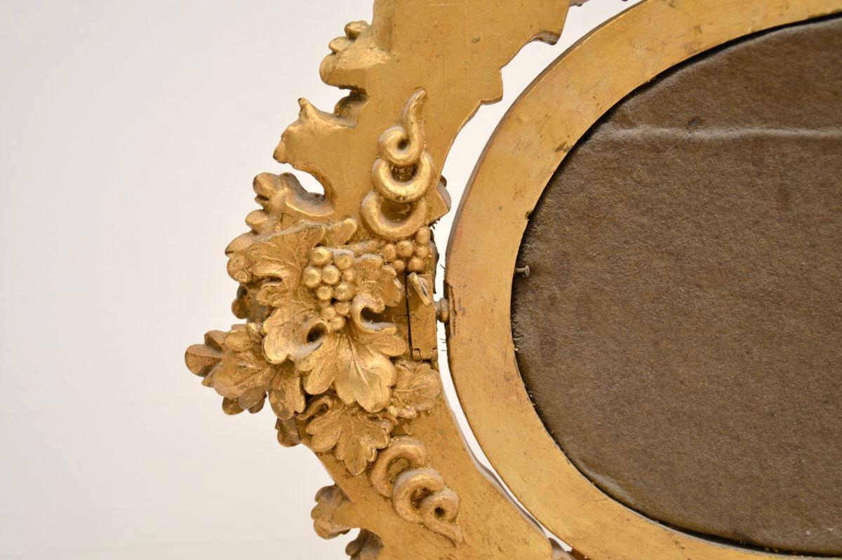 Antique Victorian Carved Giltwood Vanity Mirror For Sale 3