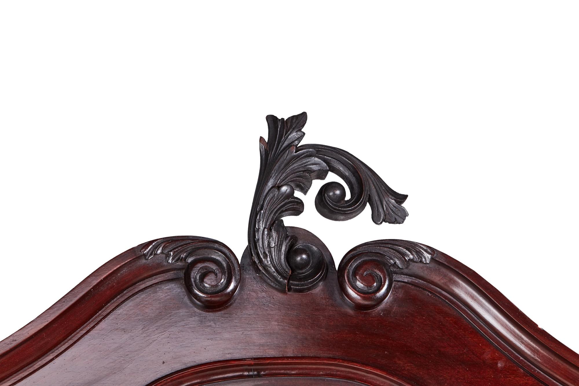 English Antique Victorian Carved Mahogany Hall Stand