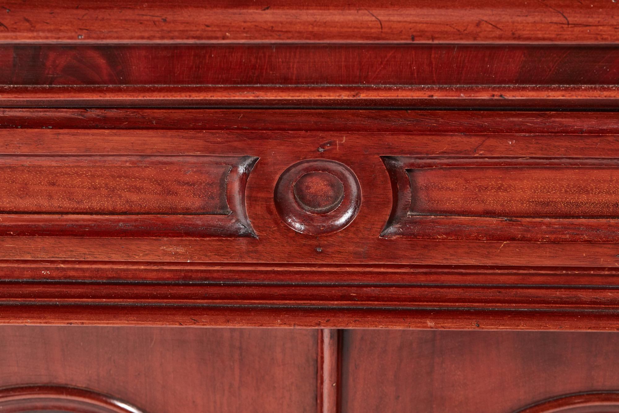 Other Antique Victorian Carved Mahogany Mirror Back Sideboard For Sale