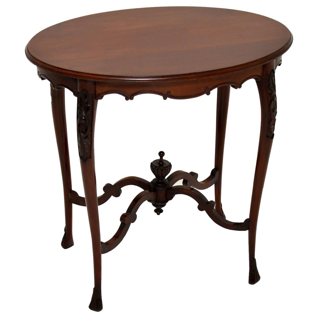 Antique Victorian Carved Mahogany Occasional Table