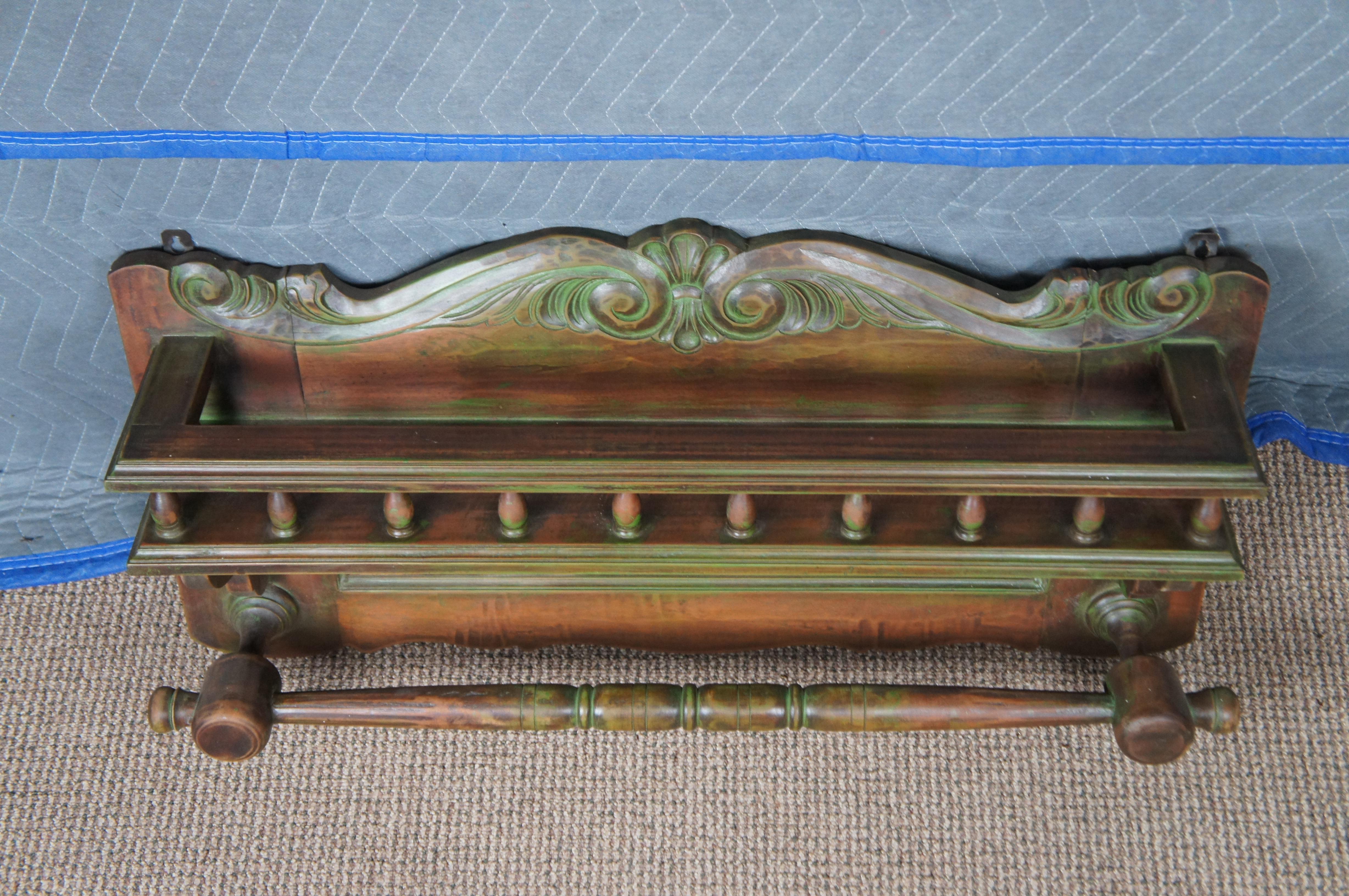 wall shelf with towel bar