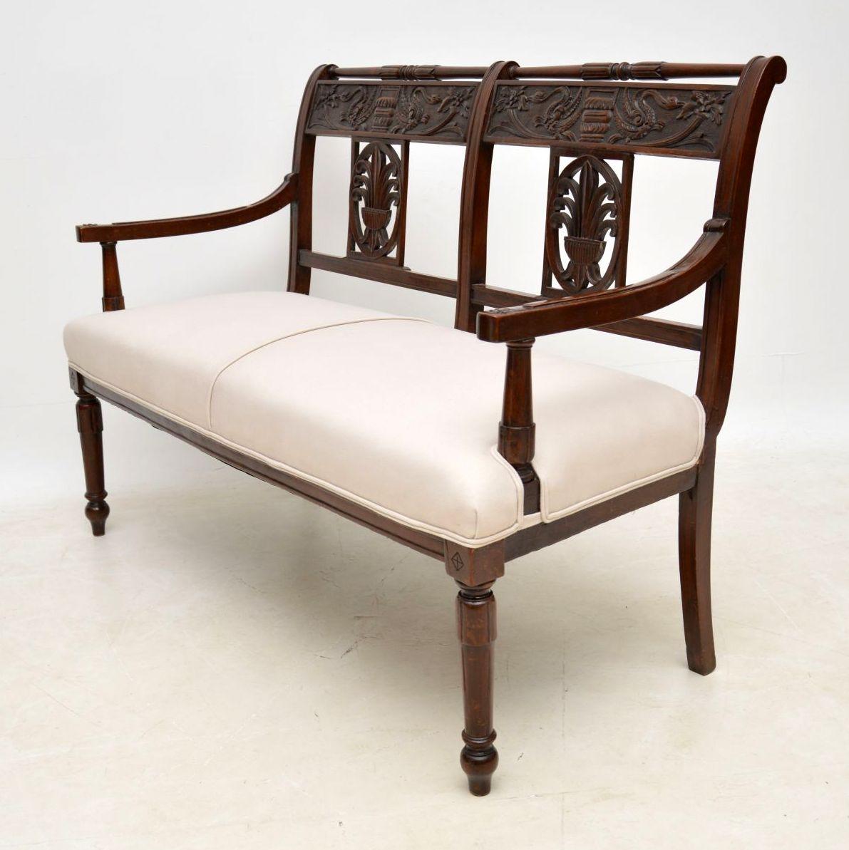 antique mahogany settee