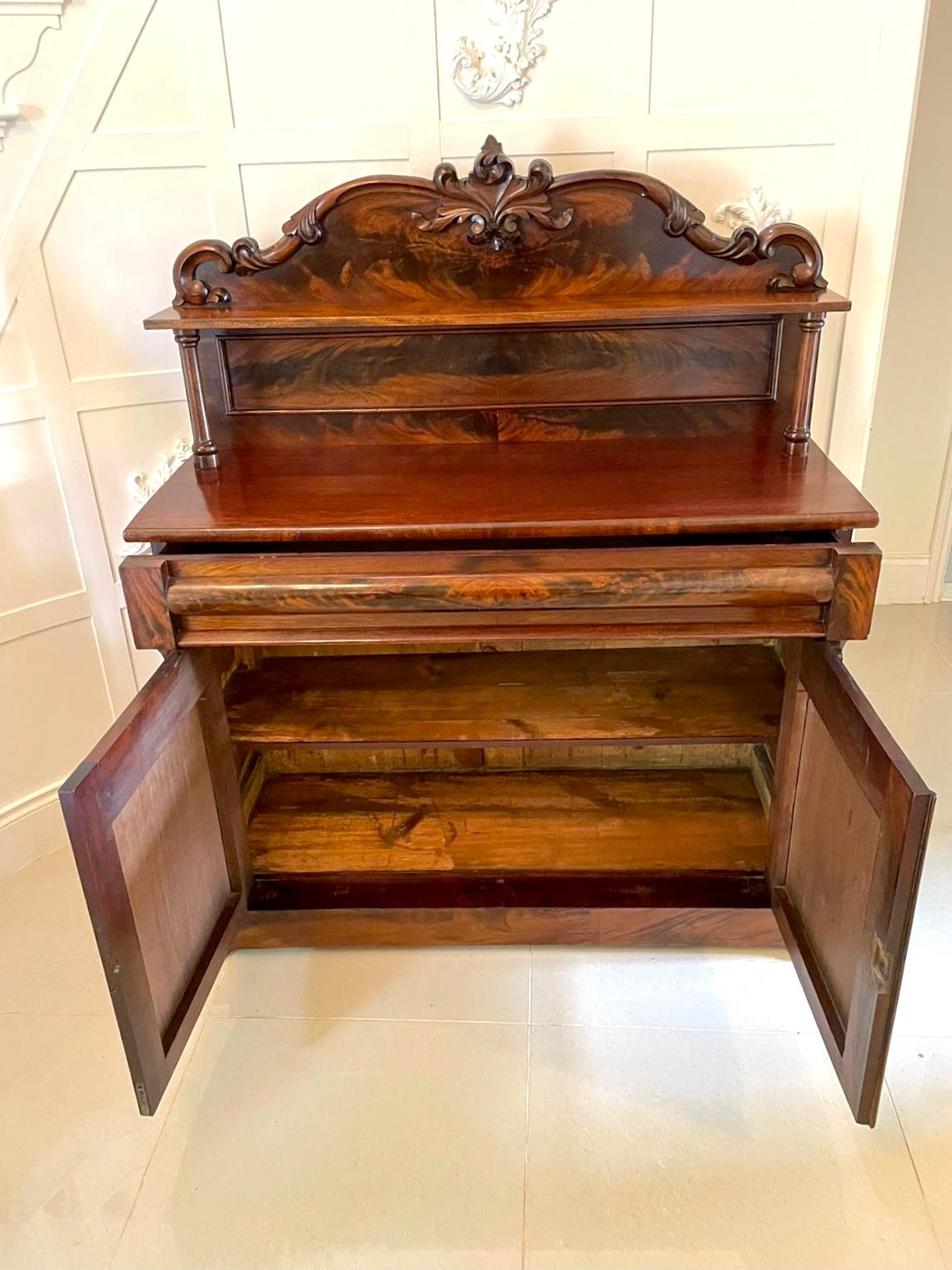 Antique Victorian Carved Mahogany Sideboard In Good Condition In Suffolk, GB