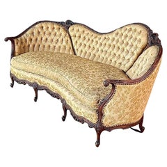 Antique Victorian Carved Mahogany Sofa