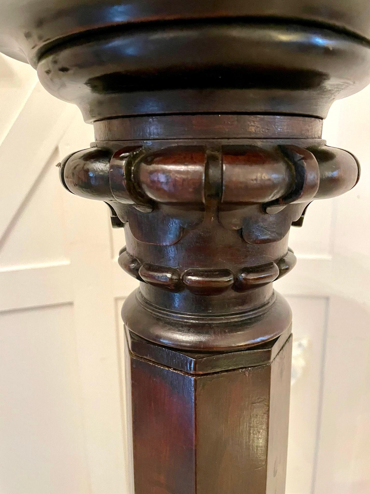 ​​Antique Victorian Carved Mahogany Torchere For Sale 2