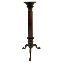 ​​Antique Victorian Carved Mahogany Torchere