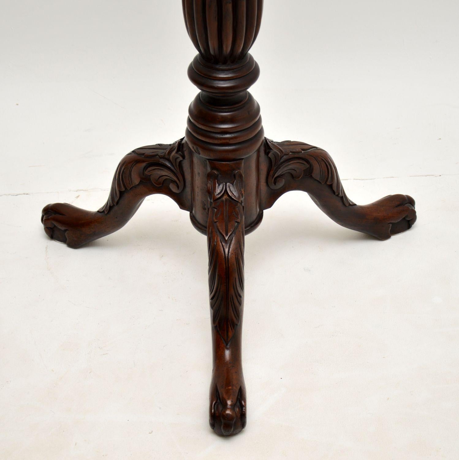 Antique Victorian Carved Torchere Table For Sale 1