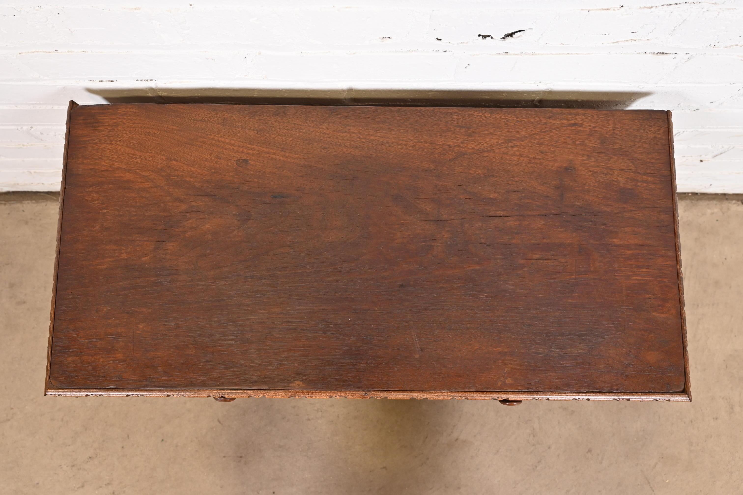 Antique Victorian Carved Mahogany Twelve-Drawer Collector's Cabinet, Circa 1880s For Sale 4
