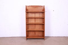 Antique Victorian Carved Oak Bookcase, circa 1900