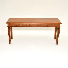 Antique Victorian Carved Oak Console Table