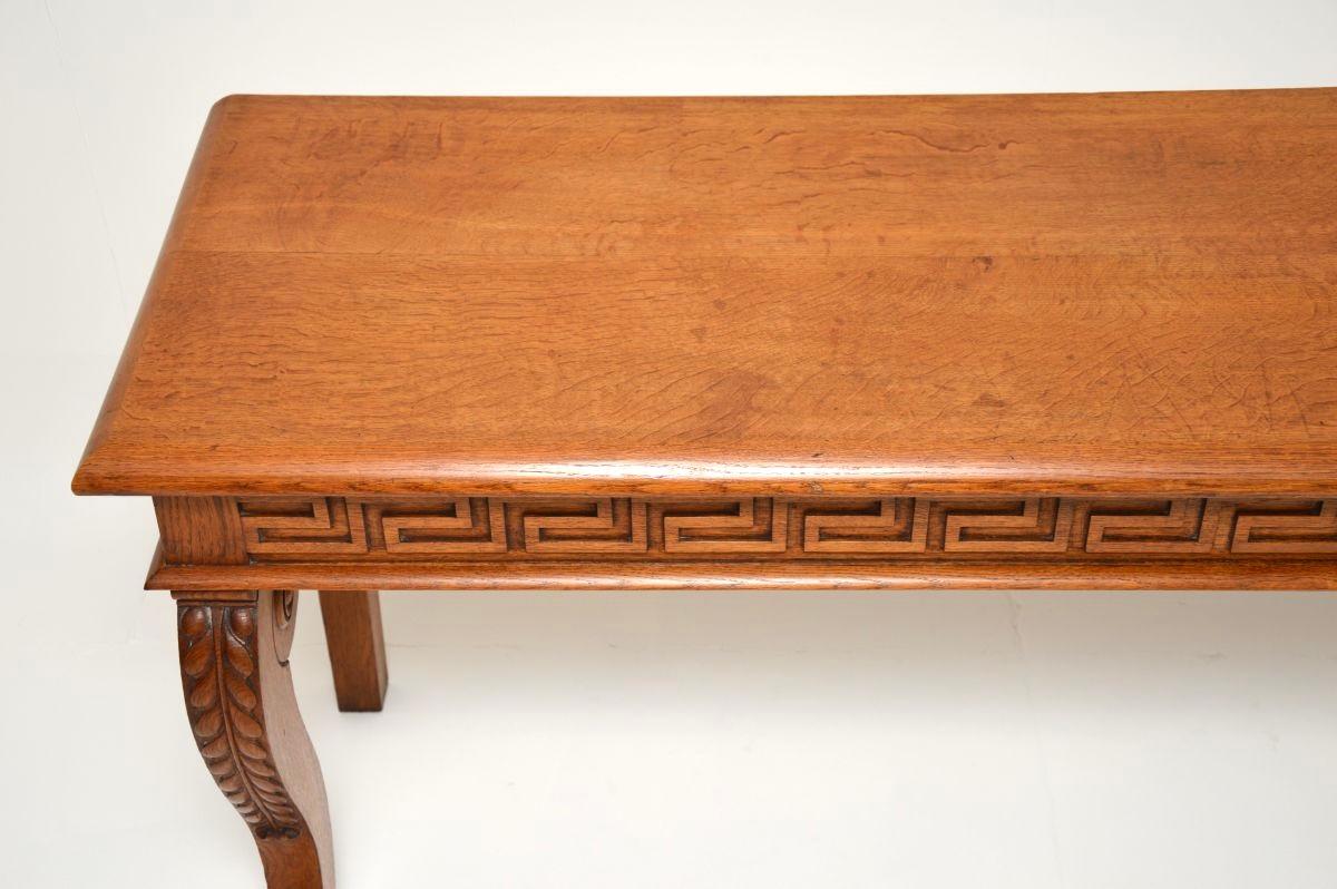 Antique Victorian Carved Oak Console Table In Good Condition For Sale In London, GB