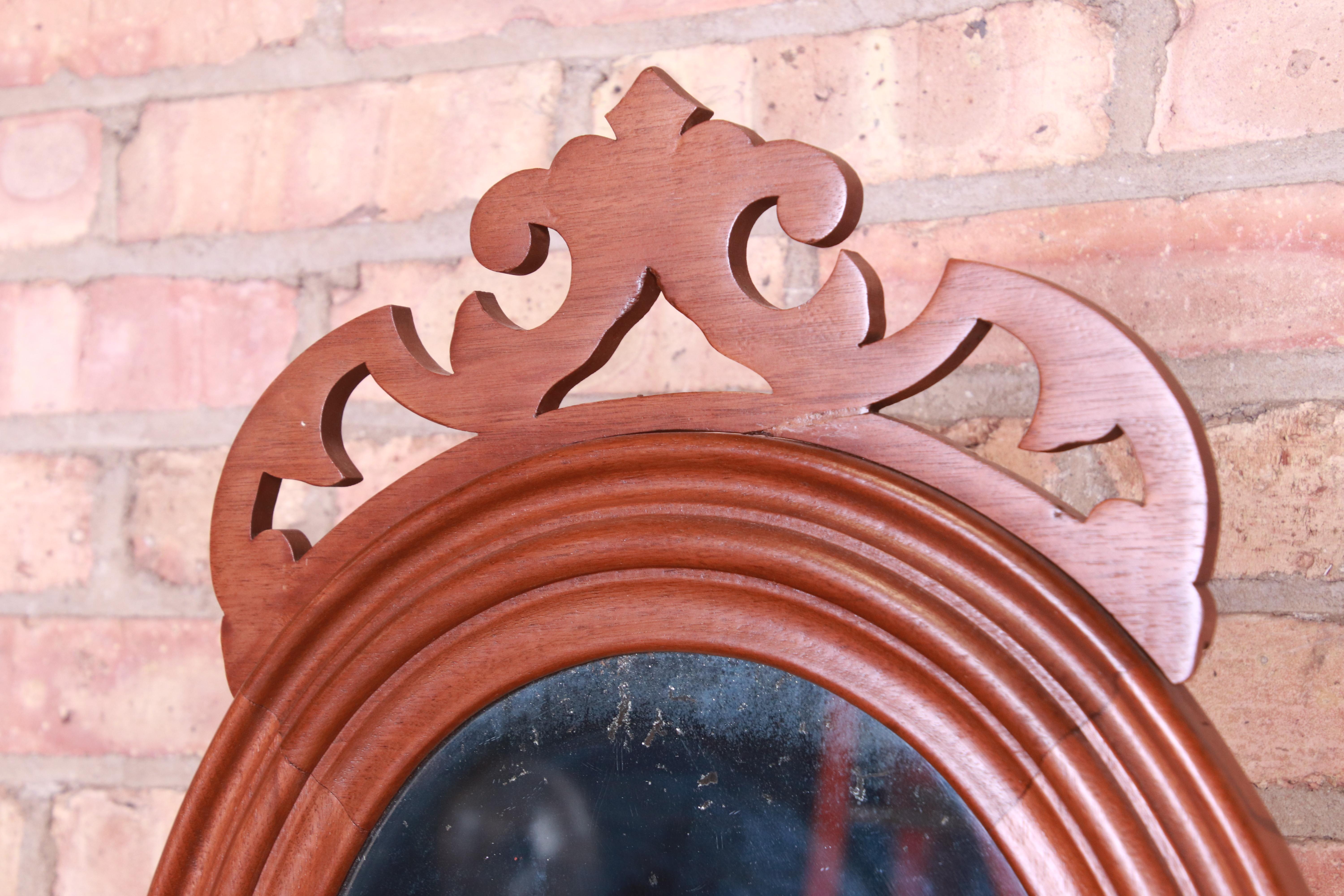 Antique Victorian Carved Oak Dresser with Mirror, Circa 1880s 8