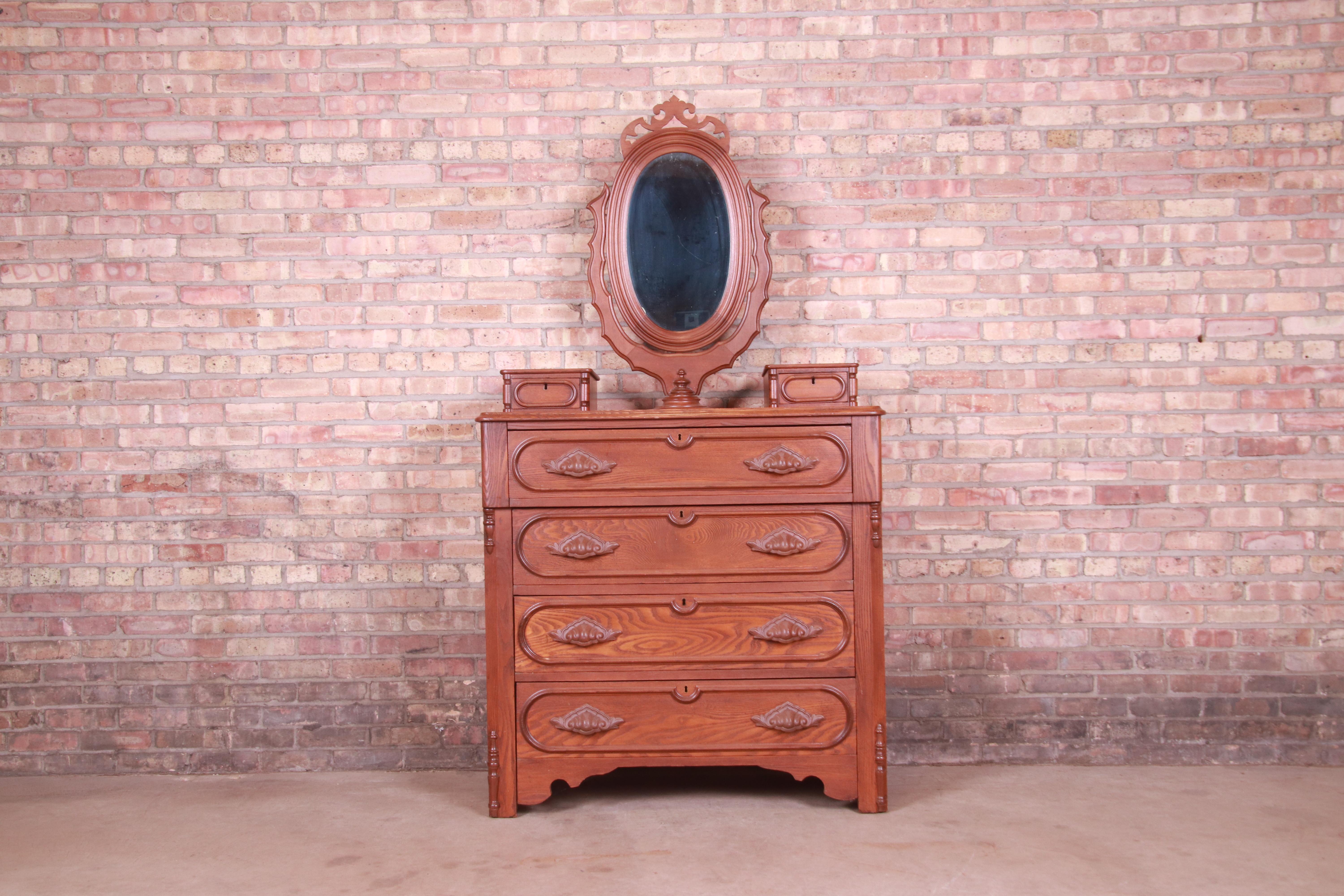 types of antique dressers with mirrors