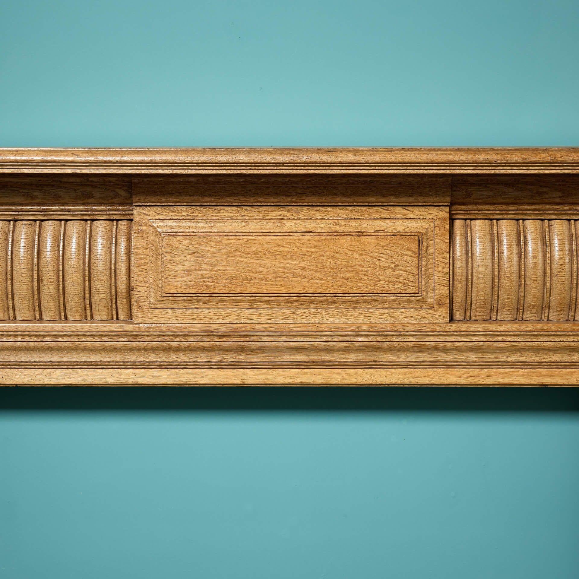 Antique Victorian Carved Oak Fire Surround In Fair Condition For Sale In Wormelow, Herefordshire