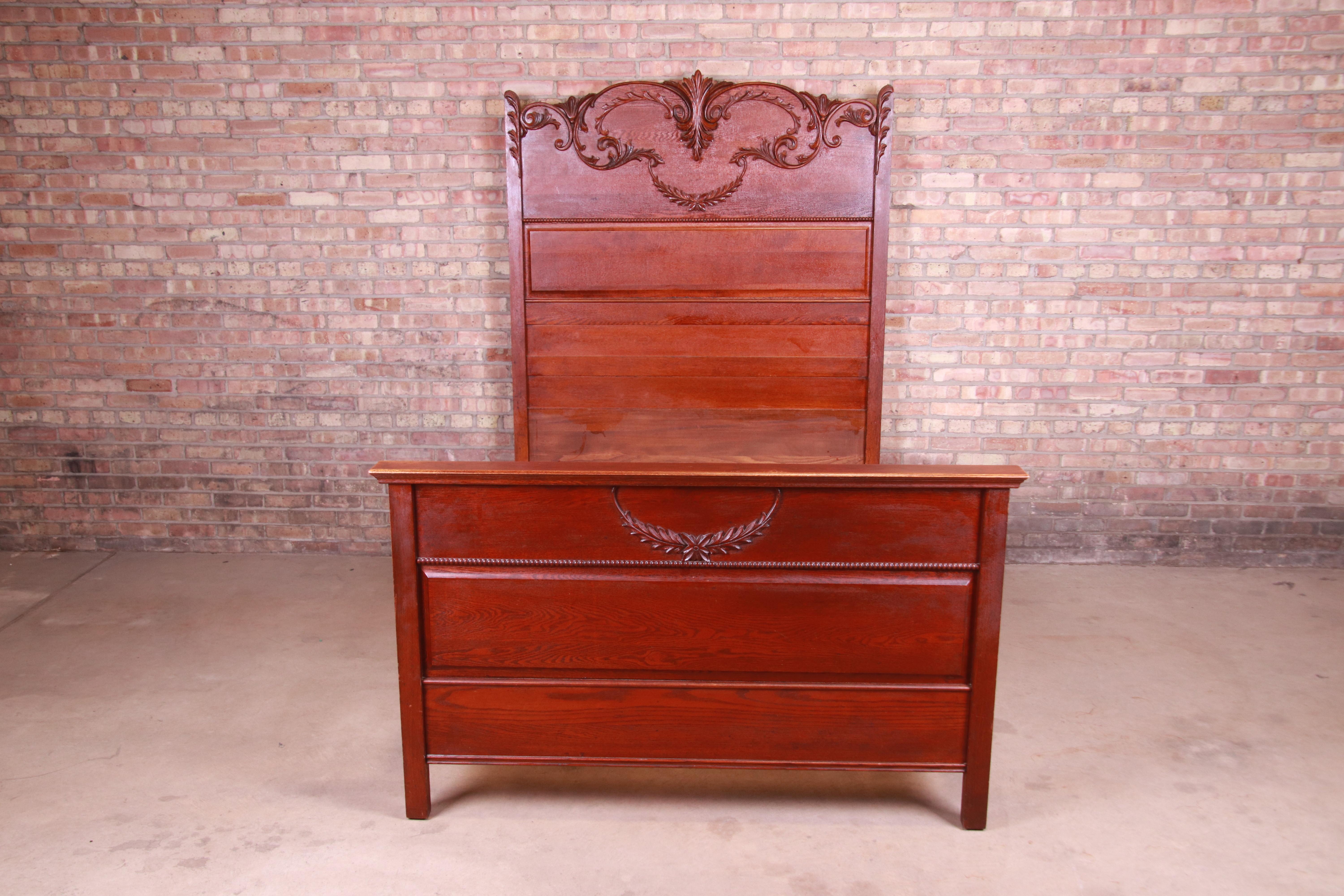 antique oak bed