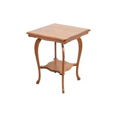 Antique Victorian Carved Oak Parlor Table or Side Table, Circa 1900