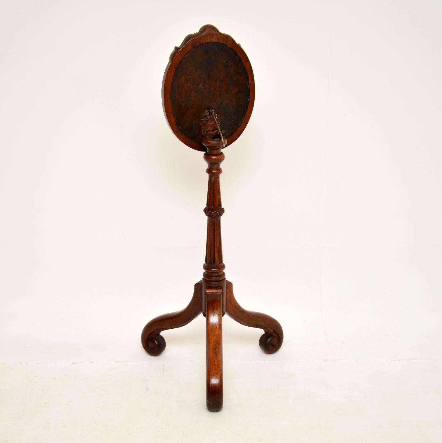 Late 19th Century Antique Victorian Carved Shaving Mirror For Sale