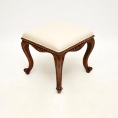 Antique Victorian Carved Stool
