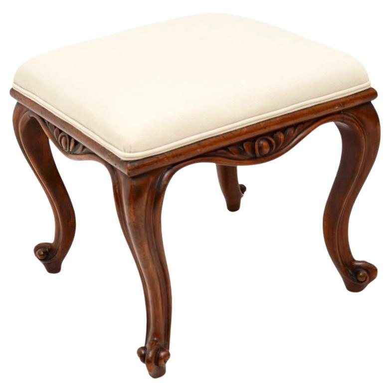 Antique Victorian Carved Stool