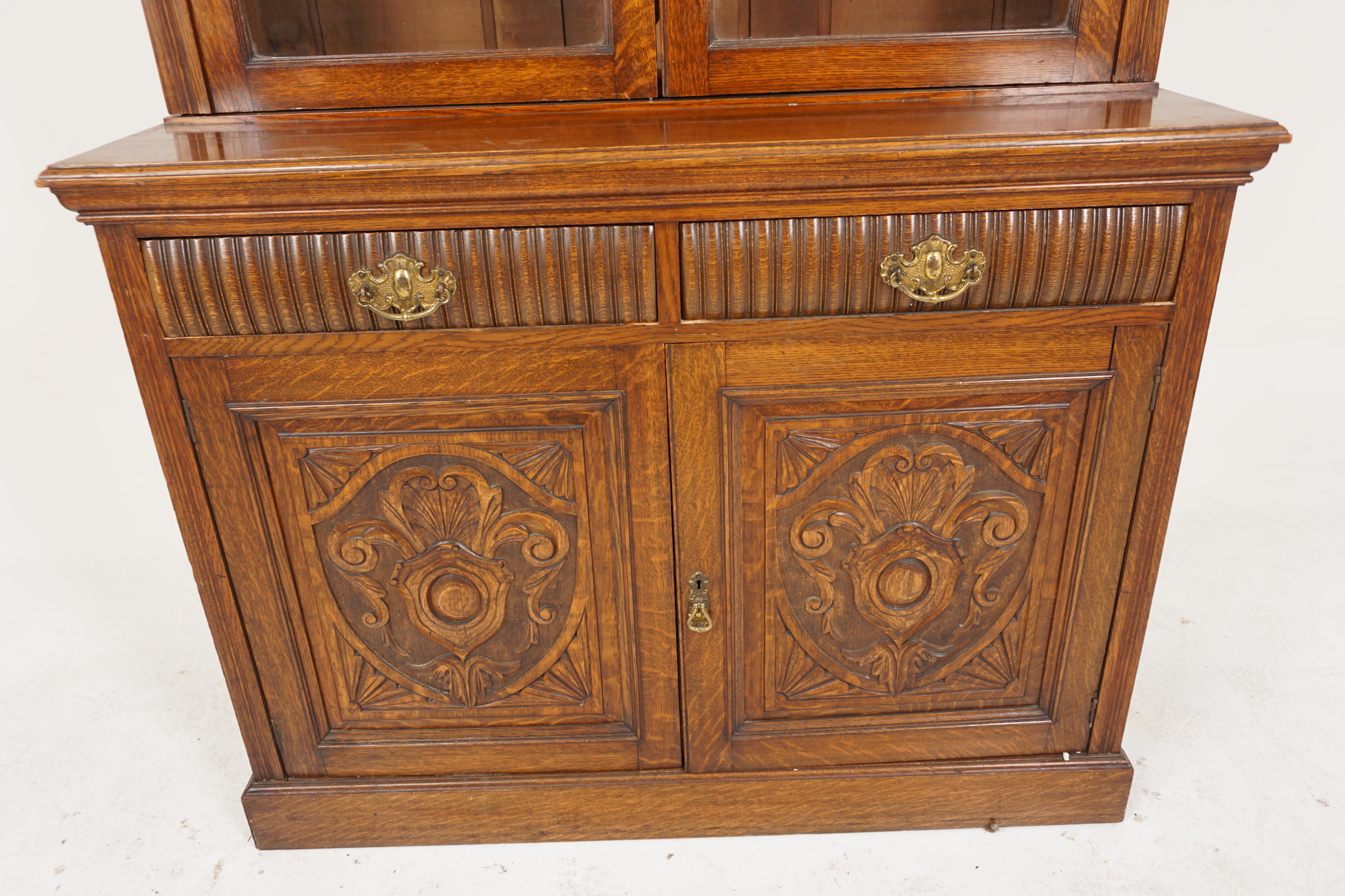 tiger oak china cabinet