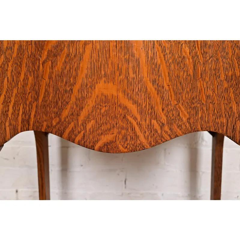 Antique Victorian Carved Tiger Oak Music Cabinet, Circa 1900 For Sale 4