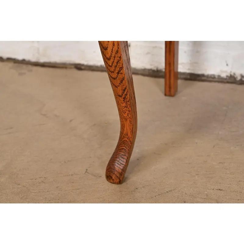 Antique Victorian Carved Tiger Oak Music Cabinet, Circa 1900 For Sale 5