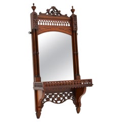 Antique miroir mural sculpté victorien