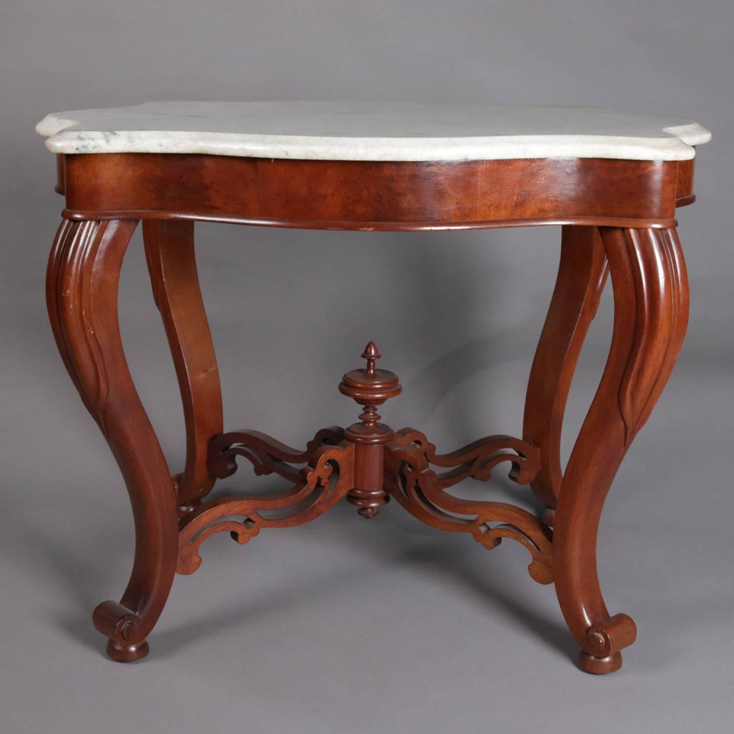 antique marble top parlor table