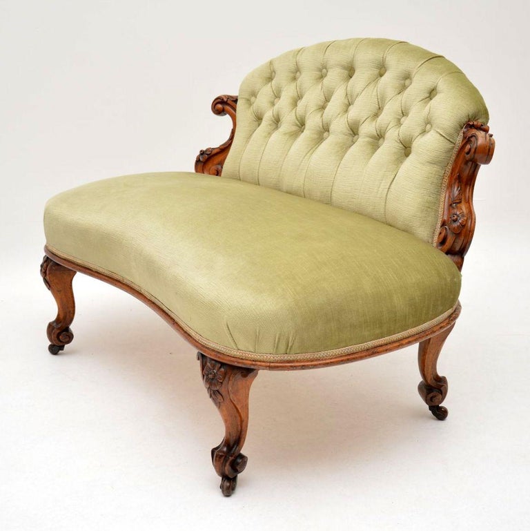 Antique Victorian Carved Walnut Loveseat Settee at 1stDibs antique