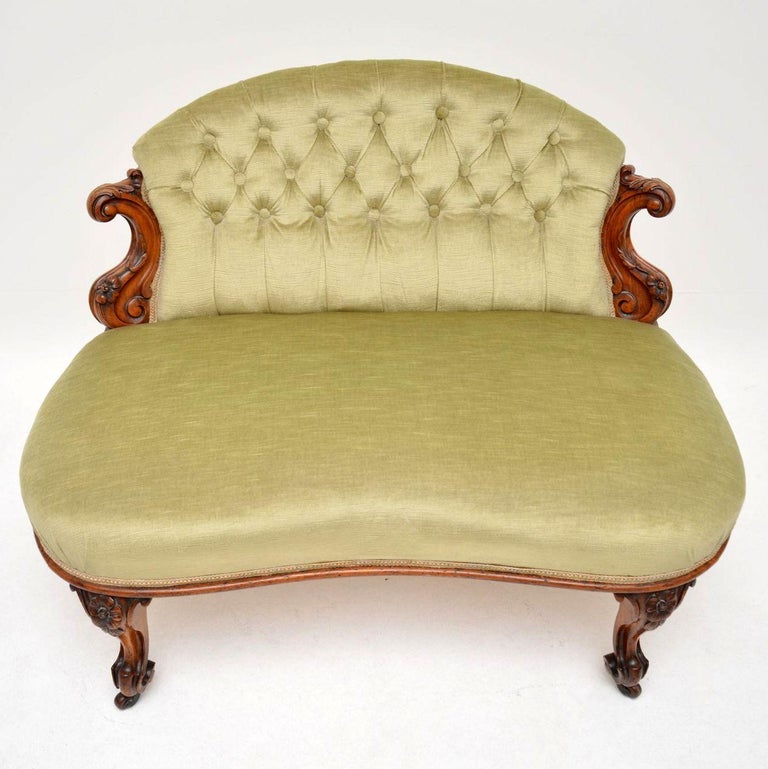 Antique Victorian Carved Walnut Loveseat Settee at 1stDibs antique