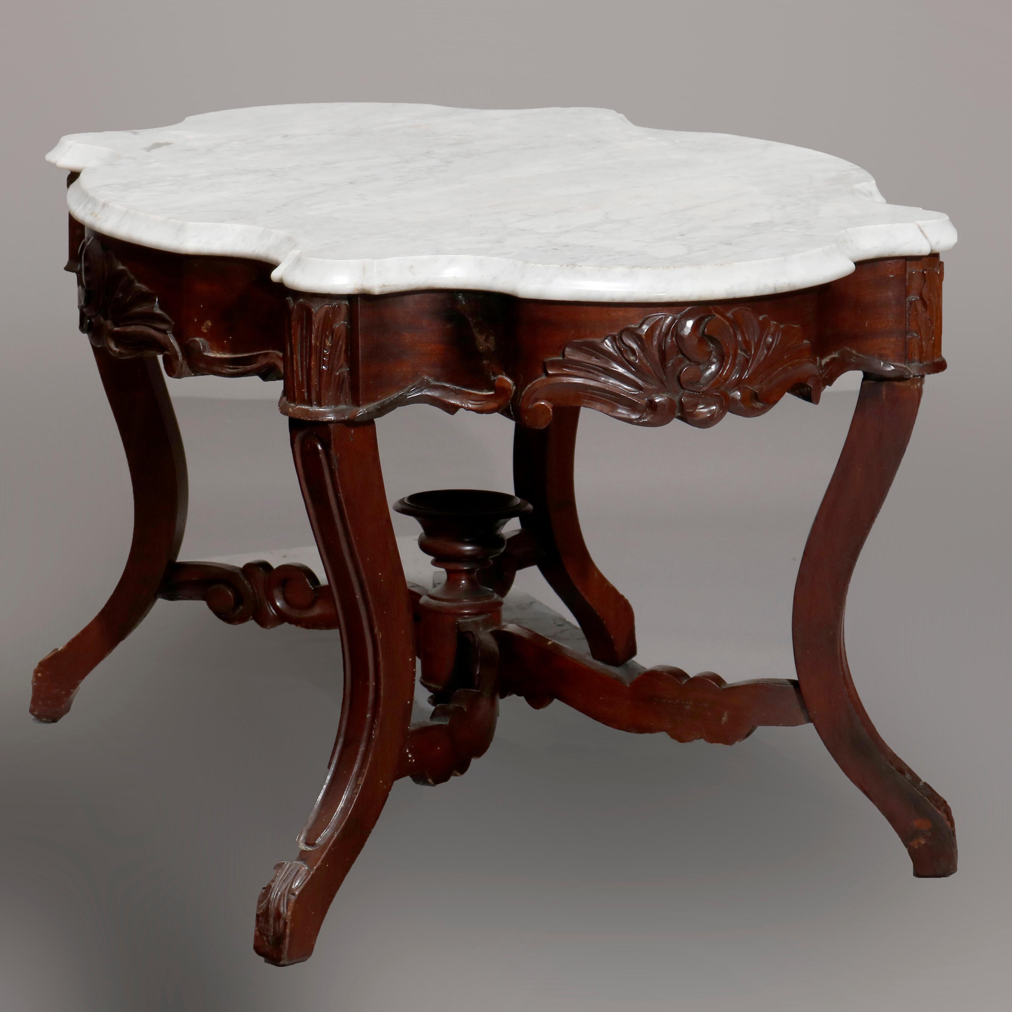 victorian marble top coffee table