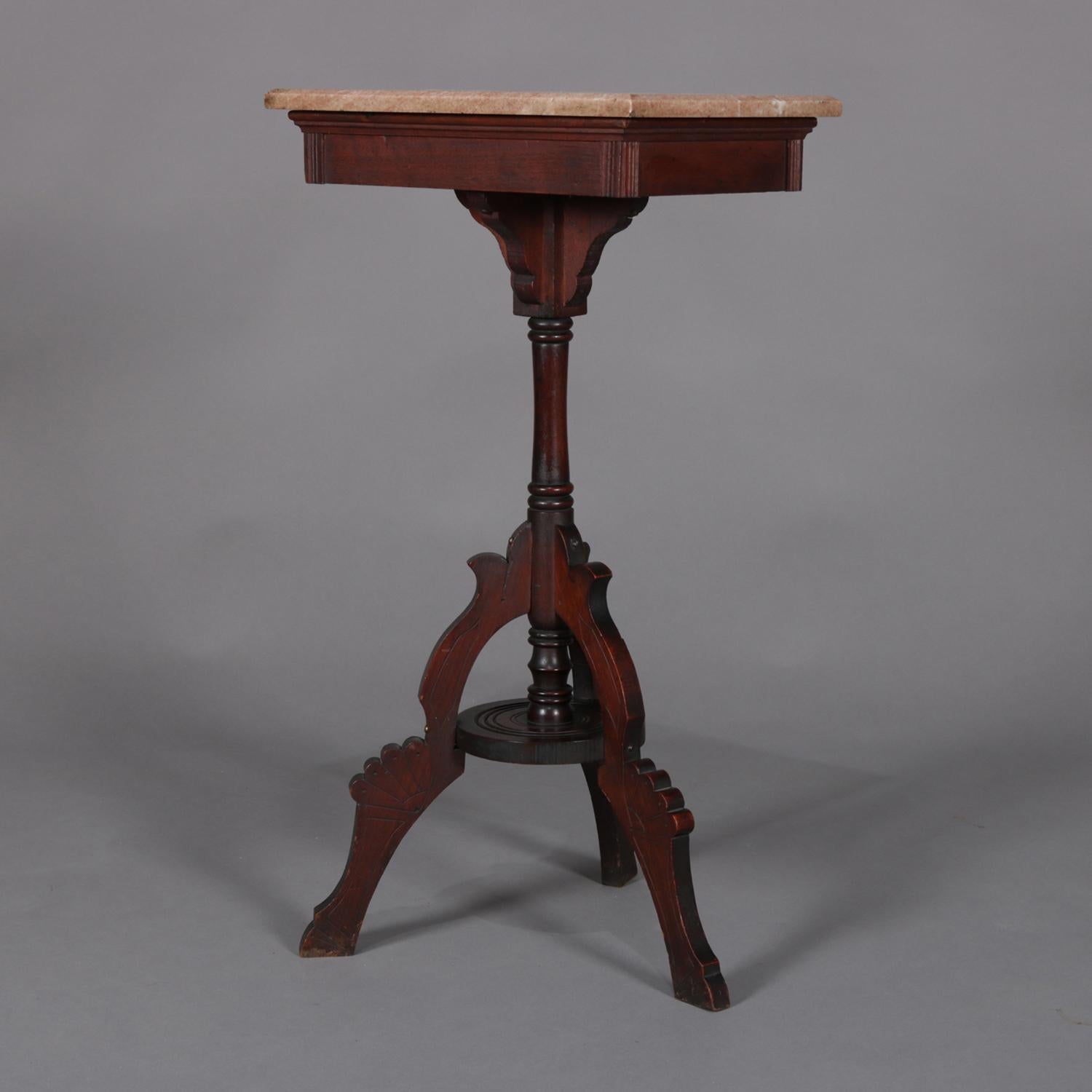 victorian marble top plant stand