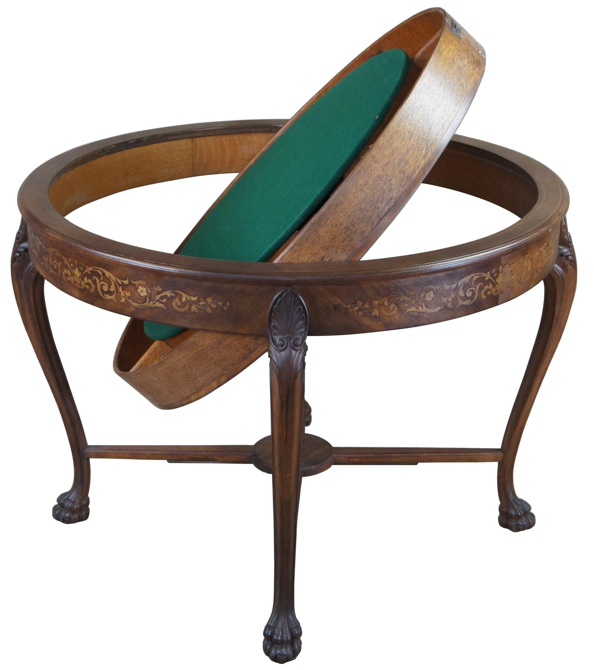 antique poker table