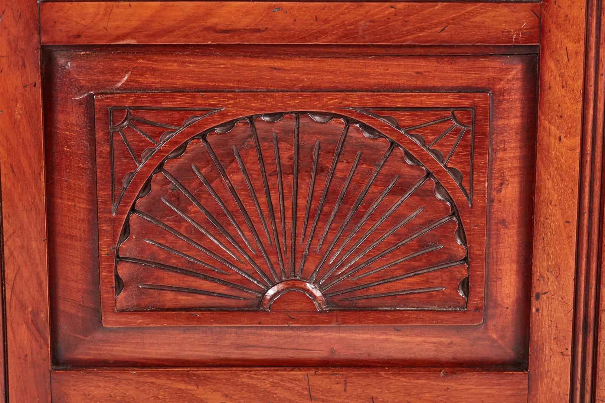 Antique Victorian Carved Walnut Mirror Back Sideboard 6